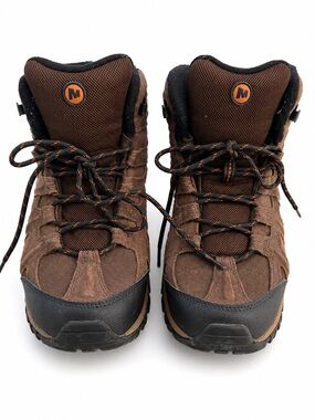 Merrell J46531 Men’s Size 9 Brown Mid Hiking Boots Air Cushion Trail Shoes